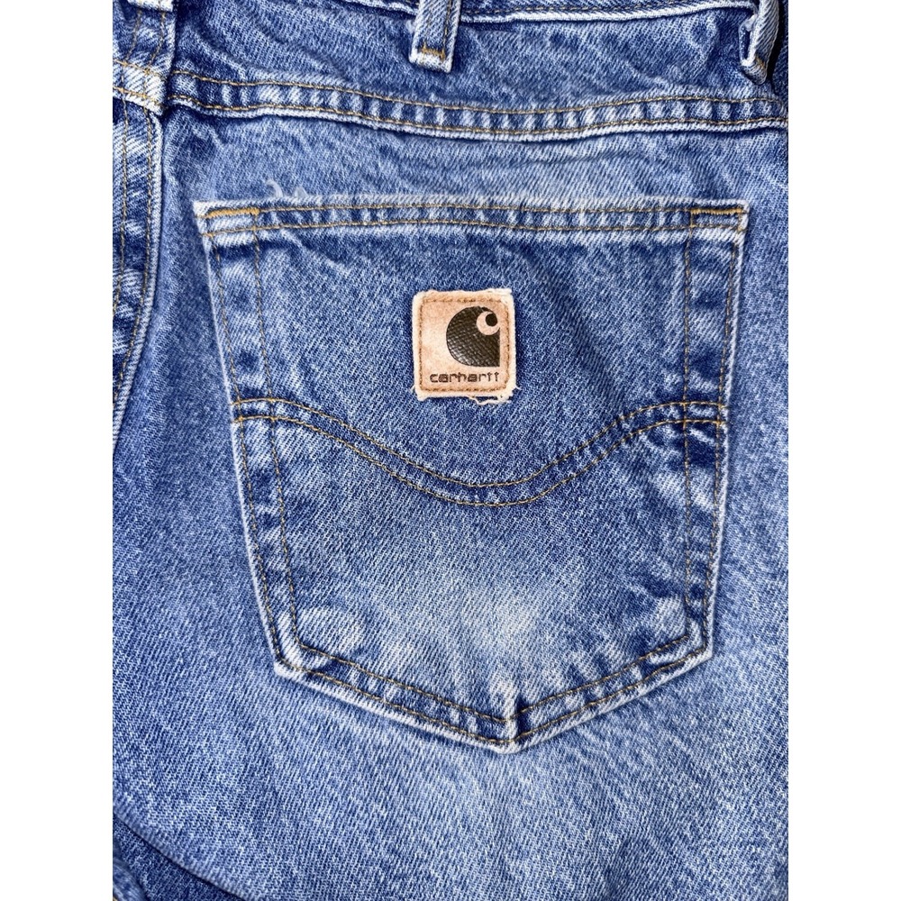 VTG Carhartt - Men's Size 32 Blue Denim Faded Distressed Broken In Jeans No Tag - Picture 3 of 16